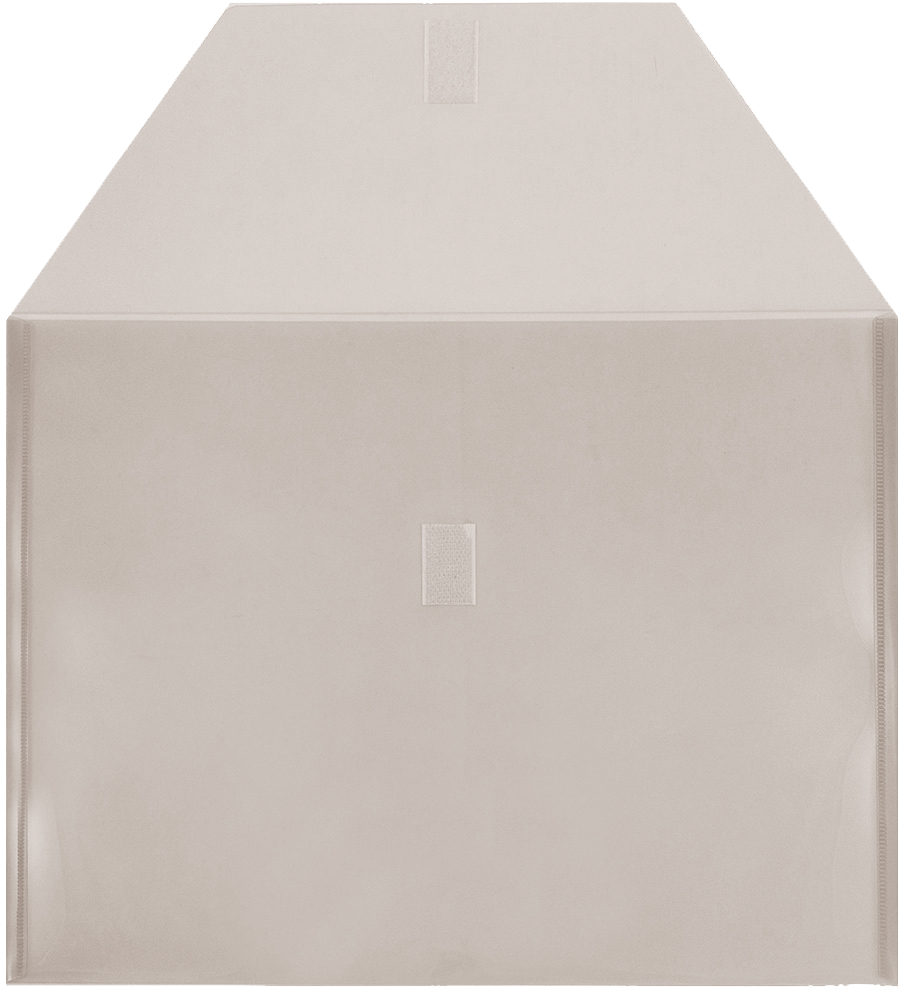Smoke Gray Letter Booklet Plastic Envelopes (9 3/4 x 13) with Hook and Loop Closure