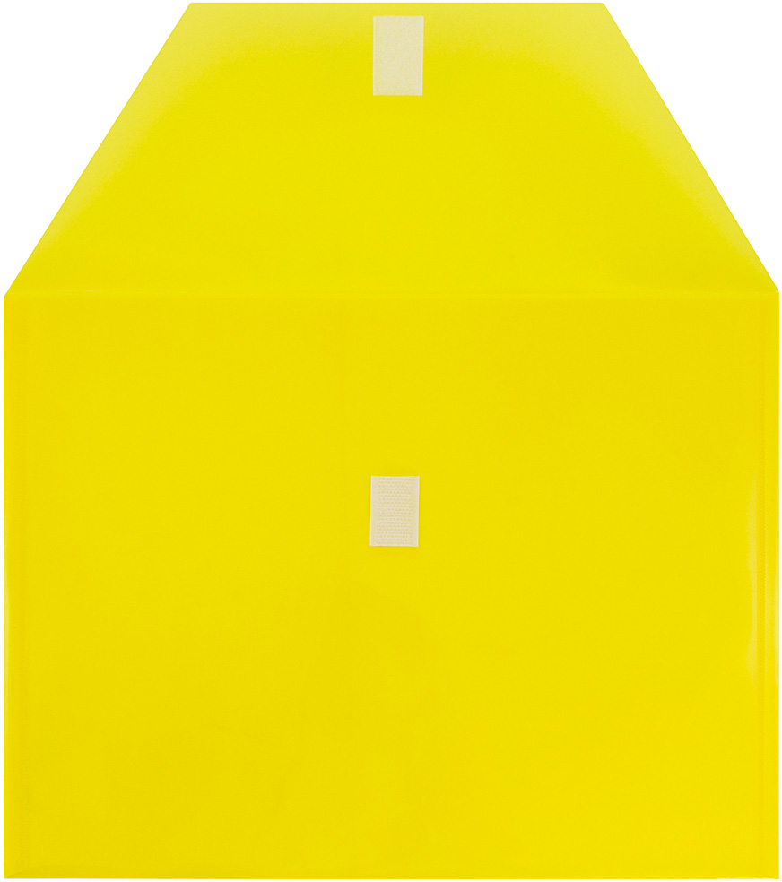 Yellow Letter Booklet Plastic Envelopes (9 3/4 x 13) with Hook and Loop Closure