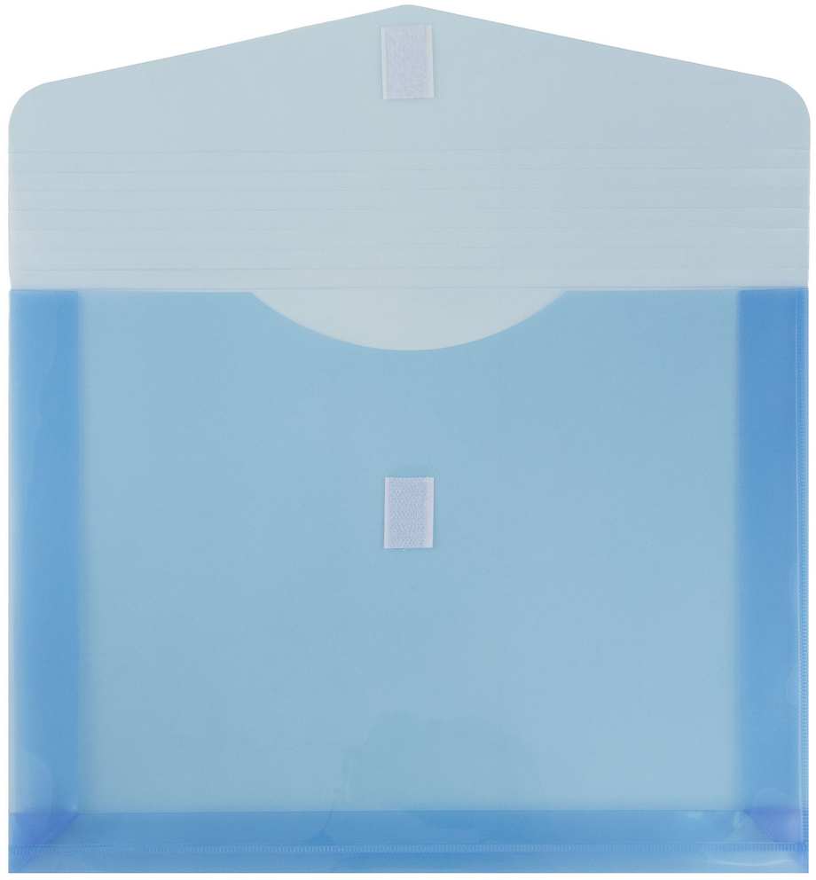 Blue Letter Booklet with 2" Expansion Plastic Envelopes (9 3/4 x 13) with Hook and Loop Closure