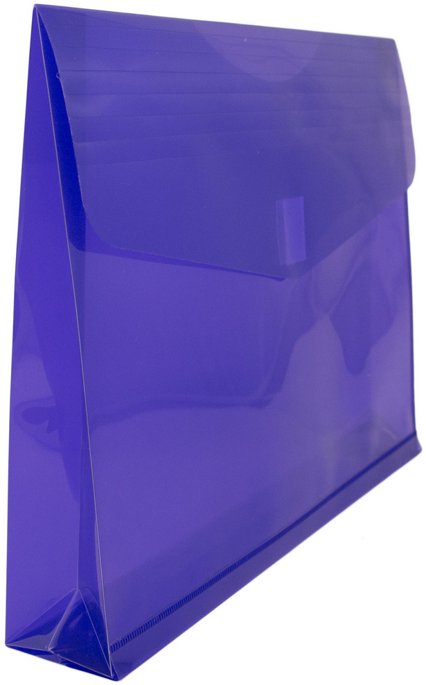 Purple Letter Booklet with 2" Expansion Plastic Envelopes (9 3/4 x 13) with Hook and Loop Closure