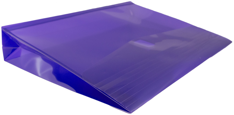 Purple Letter Booklet with 2" Expansion Plastic Envelopes (9 3/4 x 13) with Hook and Loop Closure