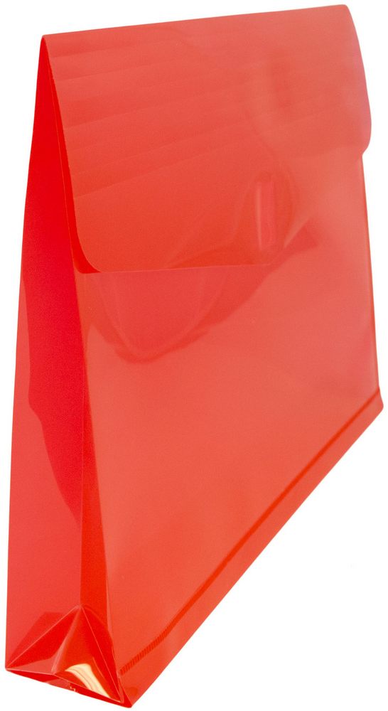 Red Letter Booklet with 2" Expansion Plastic Envelopes (9 3/4 x 13) with Hook and Loop Closure