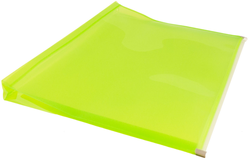 Lime Green Letter Booklet Plastic Envelopes (9 3/4 x 13) with Zip Closure