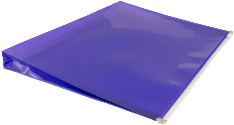 Purple Letter Booklet Plastic Envelopes (9 3/4 x 13) with Zip Closure