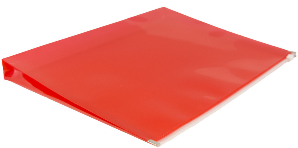 Red Letter Booklet Plastic Envelopes (9 3/4 x 13) with Zip Closure