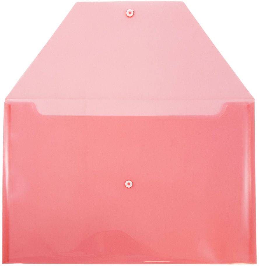 Red Legal Booklet Plastic Envelopes (9 3/4 x 14 1/2) with Snap Closure
