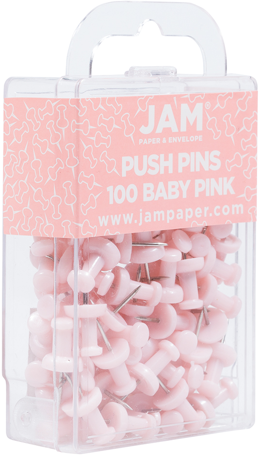 Baby Pink Pushpins - 100 Pack