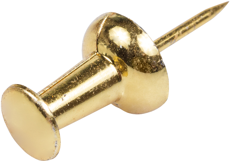 Gold Pushpins - 100 Pack