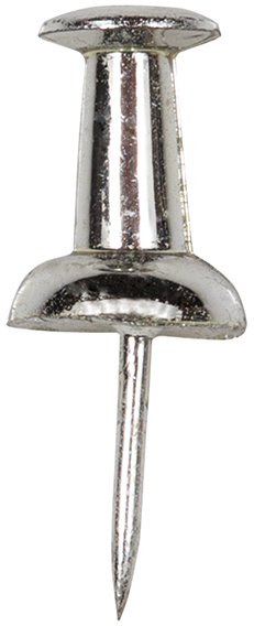 Silver Pushpins - 100 Pack