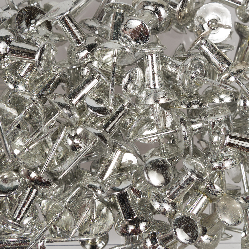 Silver Pushpins - 100 Pack