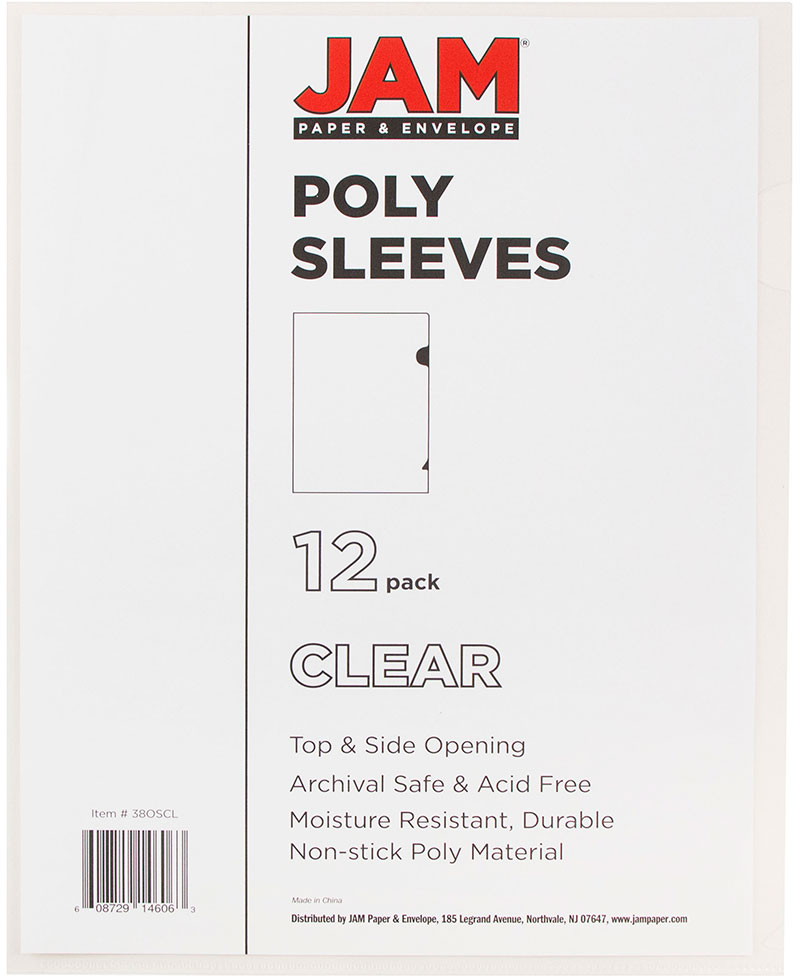Clear 9 x 11 1/2 Plastic Sleeves