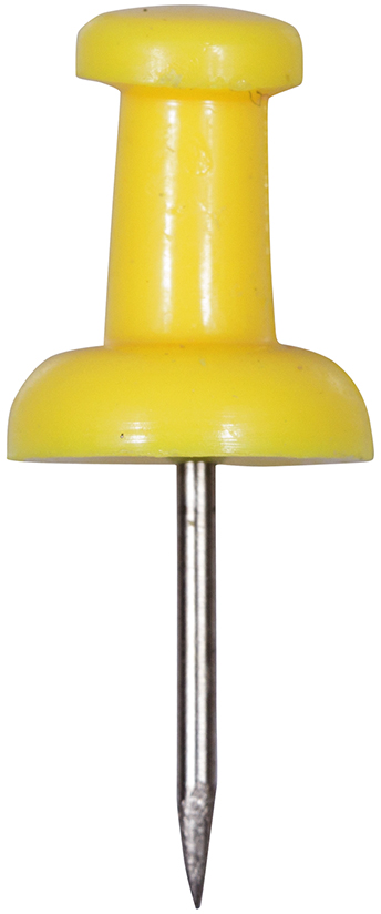 Yellow Pushpins - 100 Pack