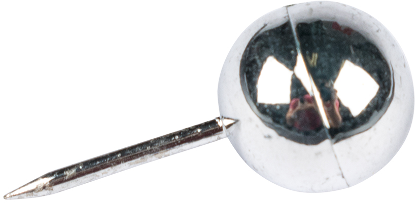 Silver Round Pushpins - 100 Pack
