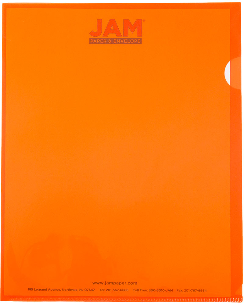 Orange 9 x 11 1/2 Plastic Sleeves