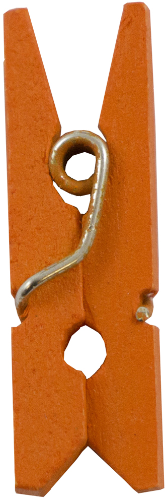 Orange Small 7/8 Inch Wood Clips - 50 Pack