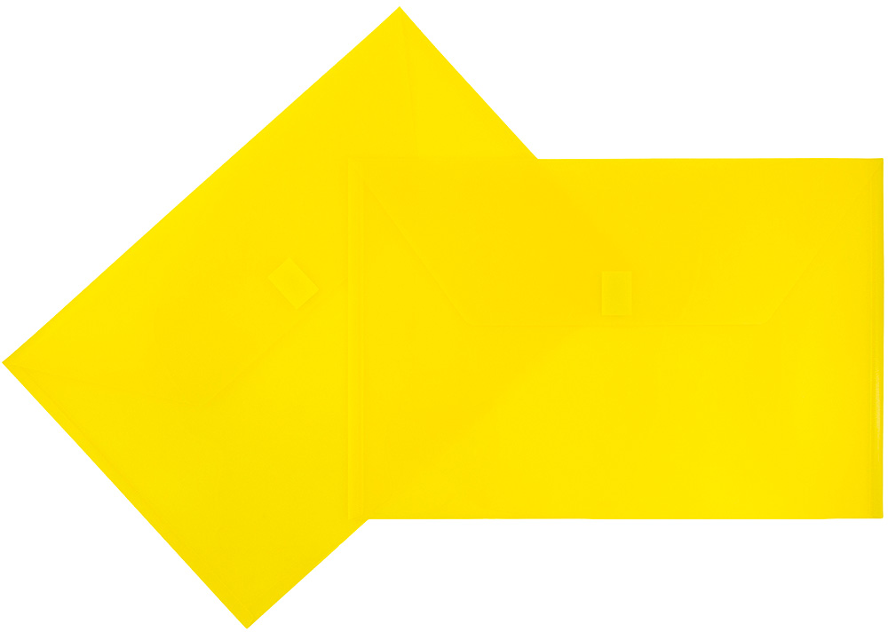 Yellow Legal Booklet Plastic Envelopes (9 3/4 x 14 1/2) with Hook and Loop Closure