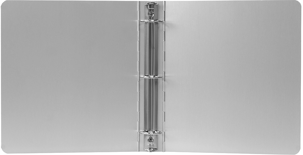 Silver Aluminum 1 1/2 Inch 3-Ring Binder