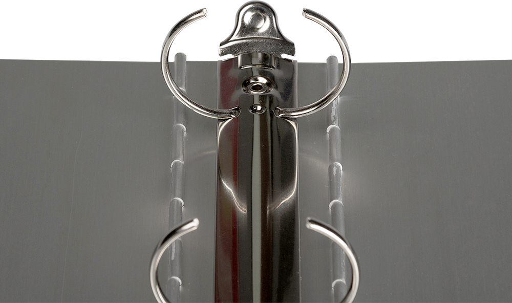 Silver Aluminum 1 1/2 Inch 3-Ring Binder