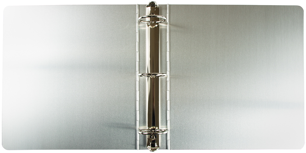 Silver Aluminum 2 Inch 3-Ring Binder