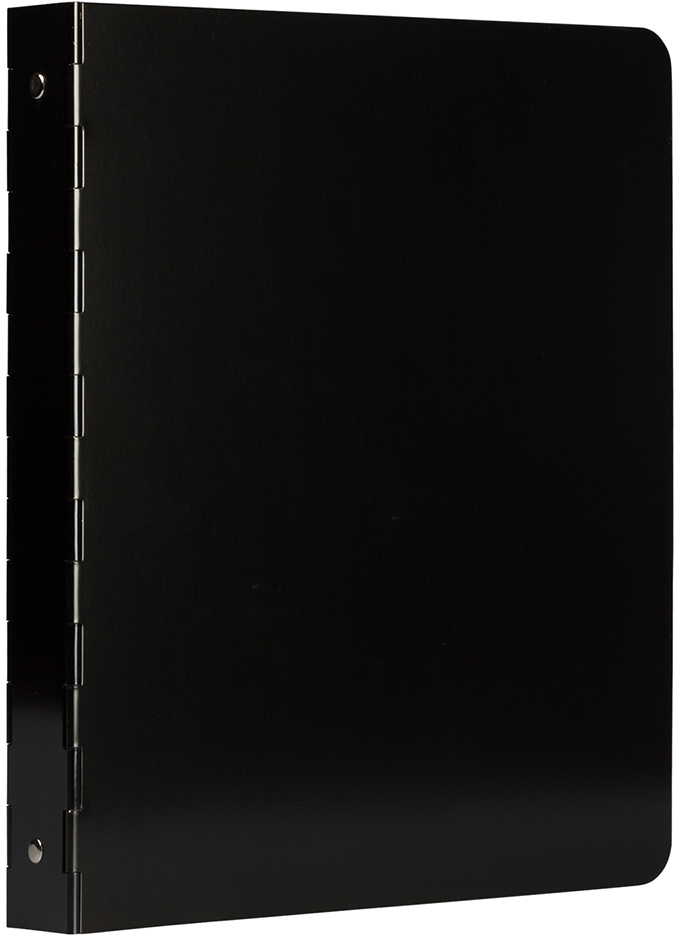 Black Aluminum 1 Inch 3-Ring Binder