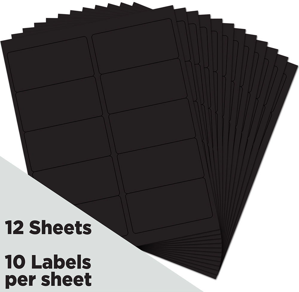 Black 2 x 4 Address Labels