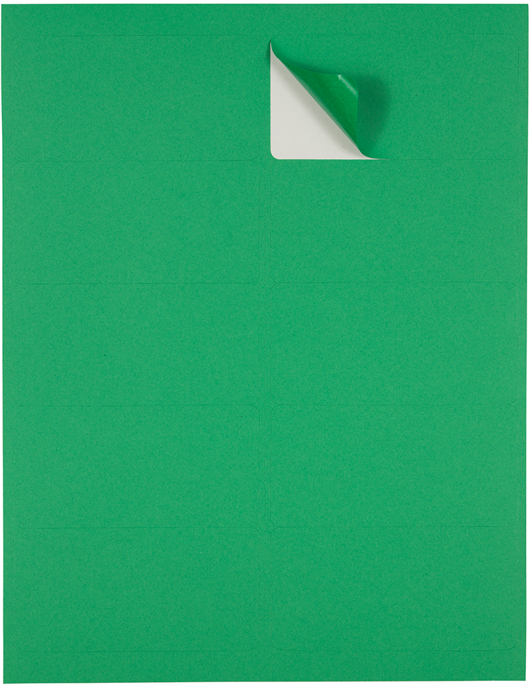 Green 2 x 4 Address Labels