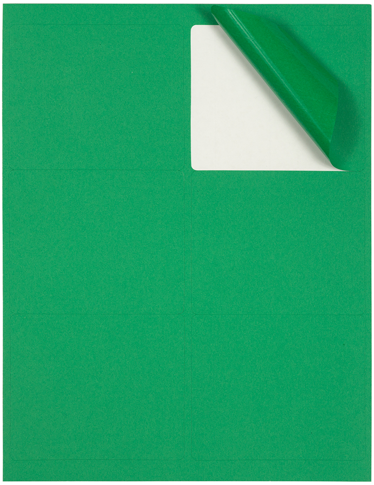 Green 3 1/3 x 4 Shipping Labels
