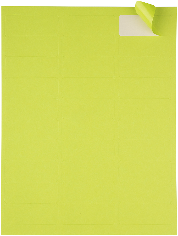 Ultra Lime 1 x 2 5/8 Return Address Labels