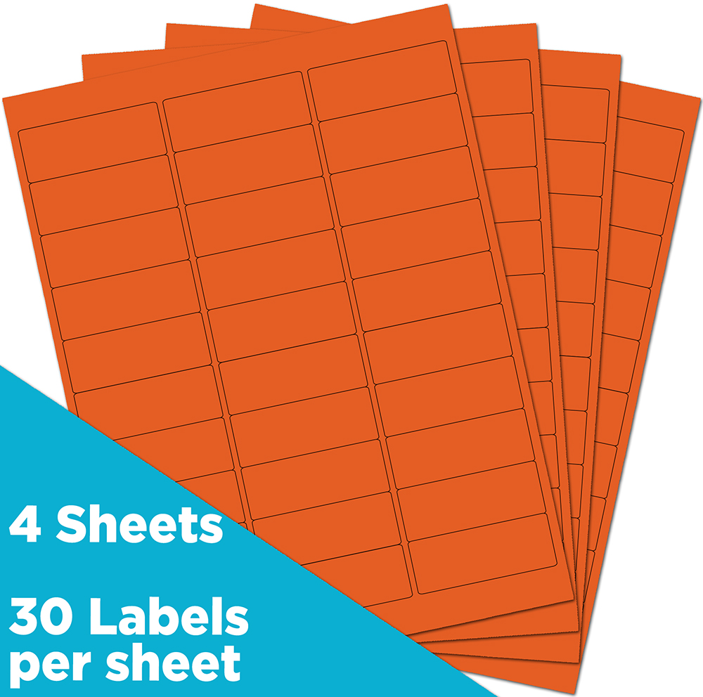 Orange 1 x 2 5/8 Return Address Labels