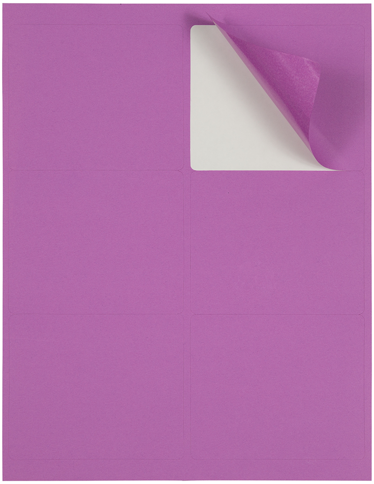 Violet Purple 3 1/3 x 4 Shipping Labels
