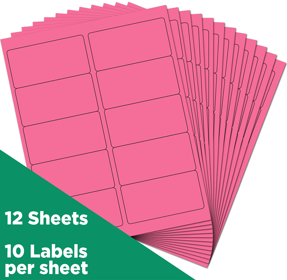 Ultra Pink 2 x 4 Address Labels