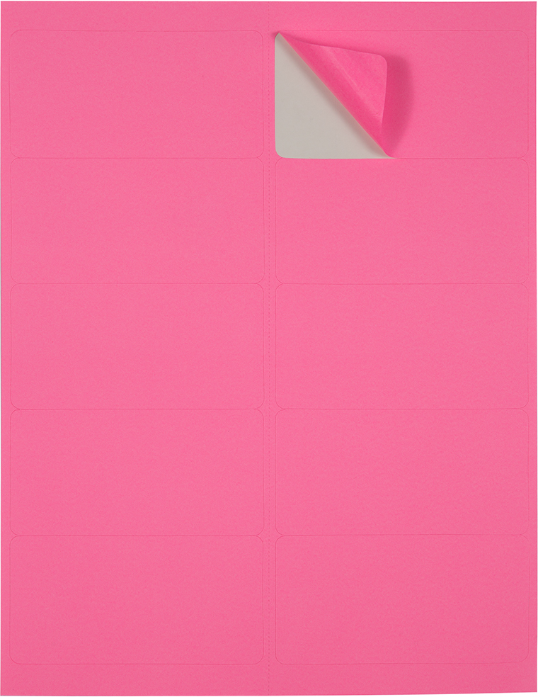 Ultra Pink 2 x 4 Address Labels