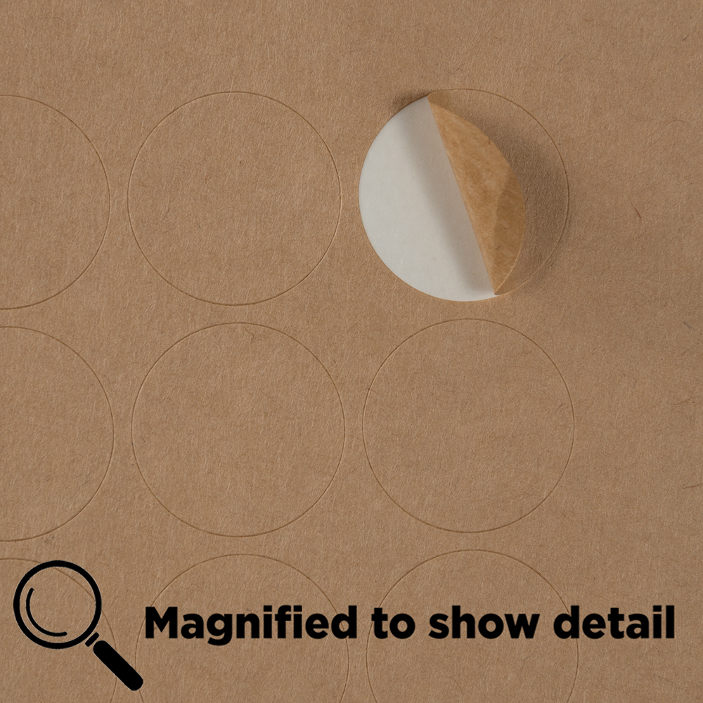 Brown Kraft Small 3/4 Inch Round Labels