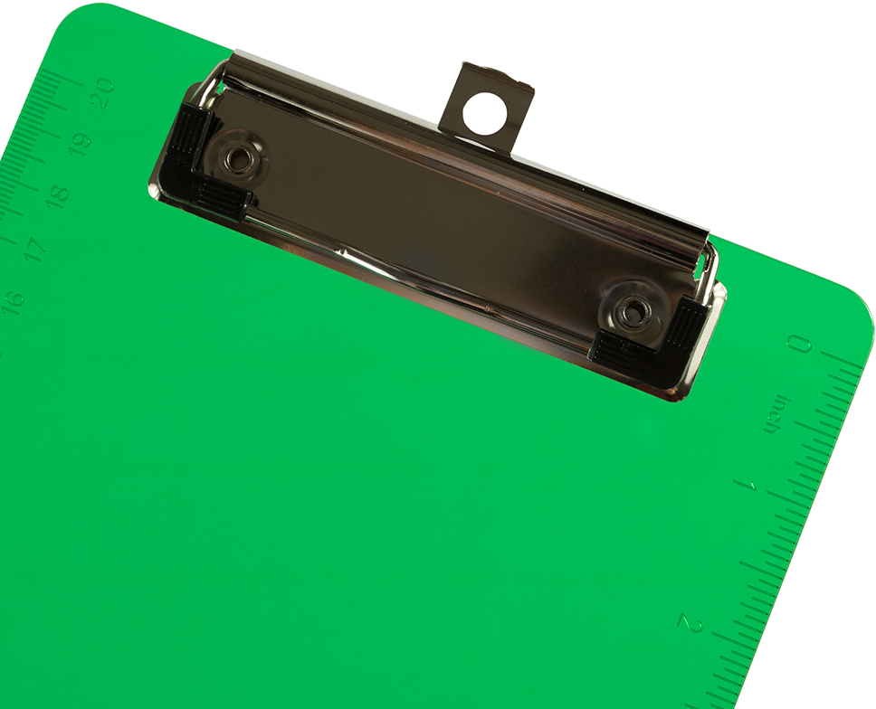 Green Plastic 6 x 9 Mini Acrylic Clipboards