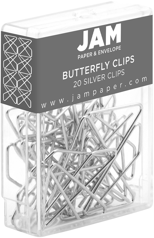 Silver Butterfly Clips - 15 Pack