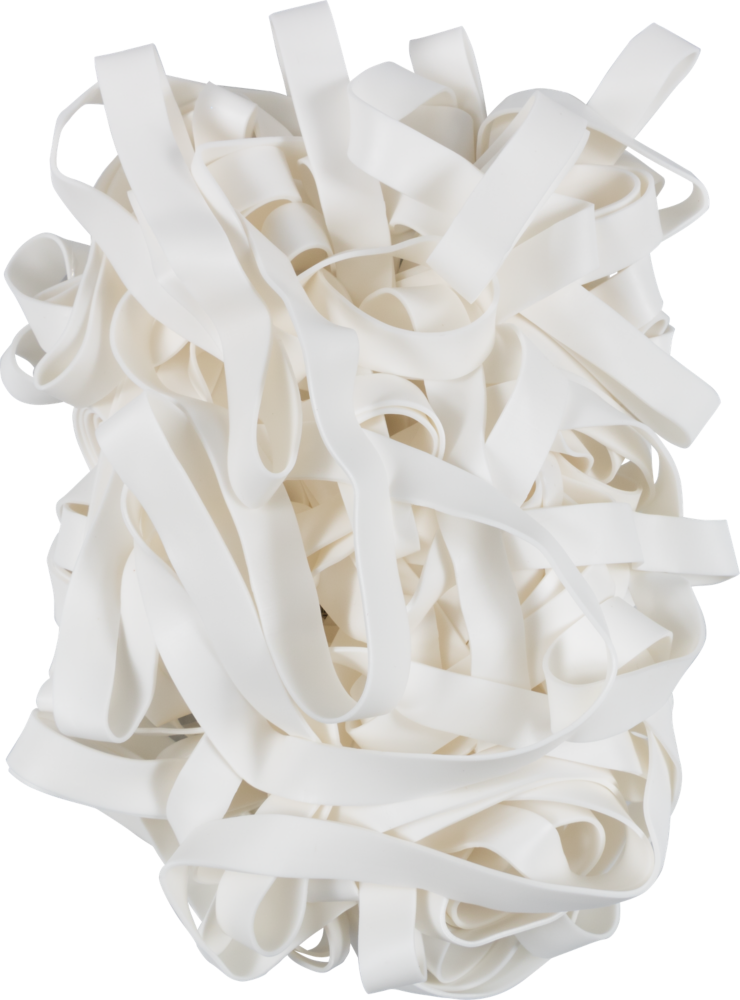 White Size 107 Rubber Bands - 50 Pack