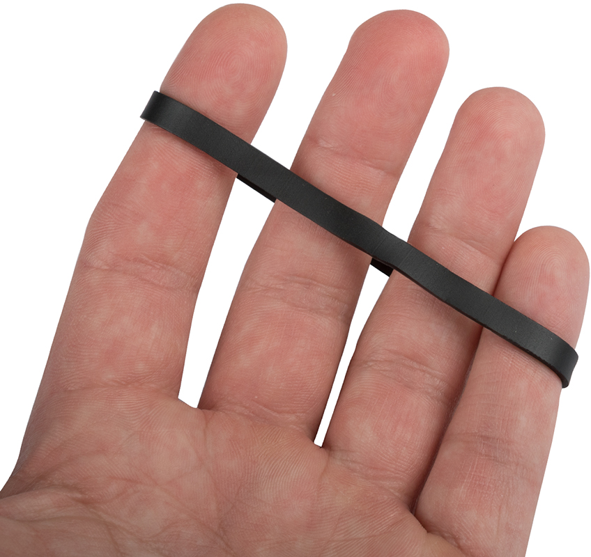 Black Size 64 Rubber Bands - 100 Pack