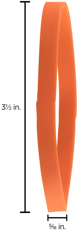 Orange Size 64 Rubber Bands - 100 Pack