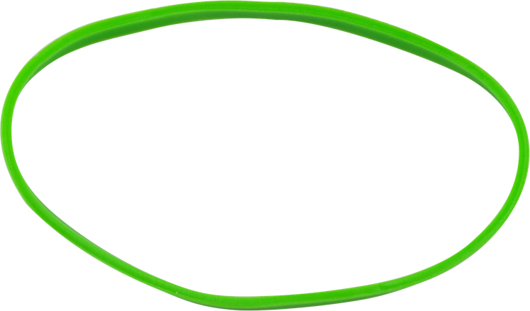 Green Size 33 Rubber Bands - 100 Pack