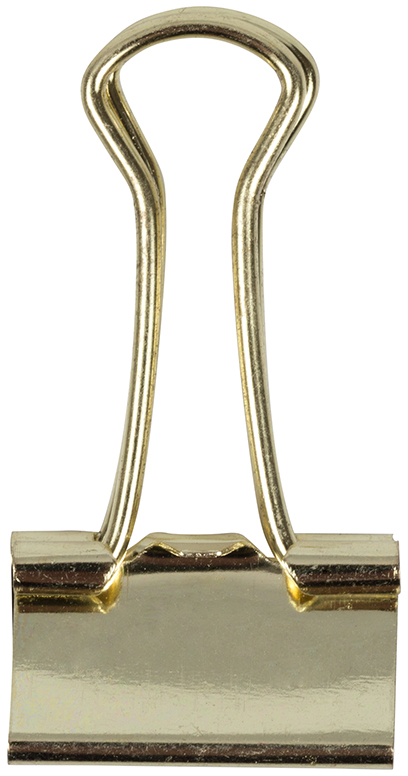 Gold Small 19mm Binder Clips - 25 Pack