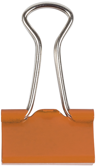 Orange Small 19mm Binder Clips - 25 Pack