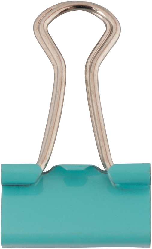 Teal Small 19mm Binder Clips - 25 Pack