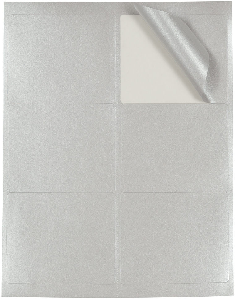 Silver Metallic 3 1/3 x 4 Shipping Labels