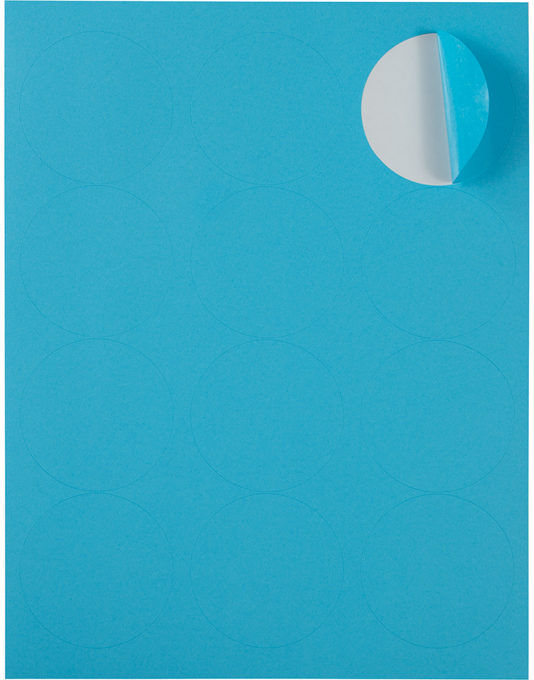 Blue Large 2 1/2 Inch Round Labels