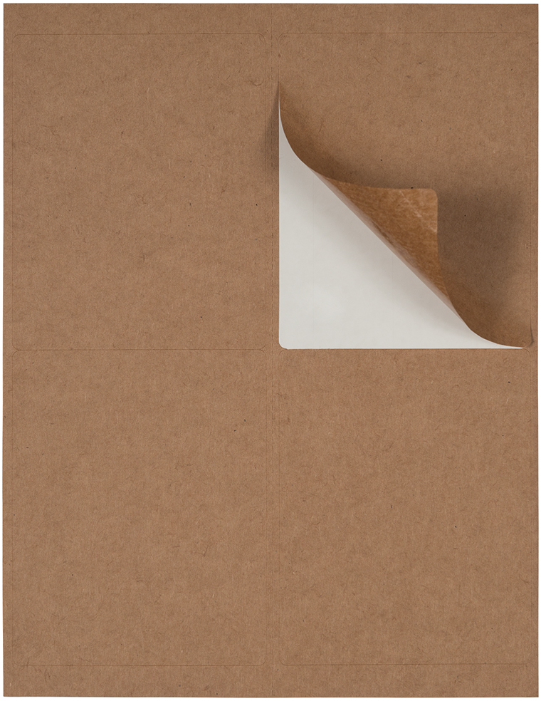Brown Kraft 4 x 5 Shipping Labels