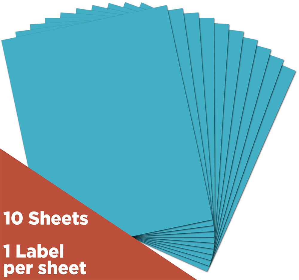 Blue 8 1/2 x 11 Full Sheet Shipping Labels
