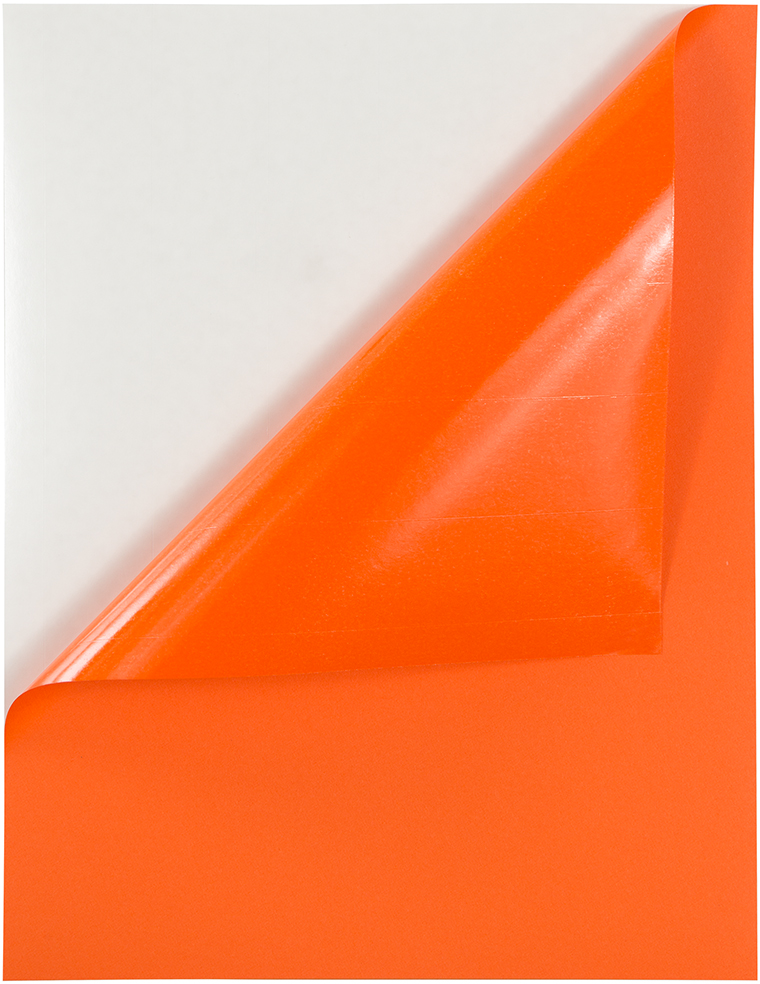 Orange 8 1/2 x 11 Full Sheet Shipping Labels