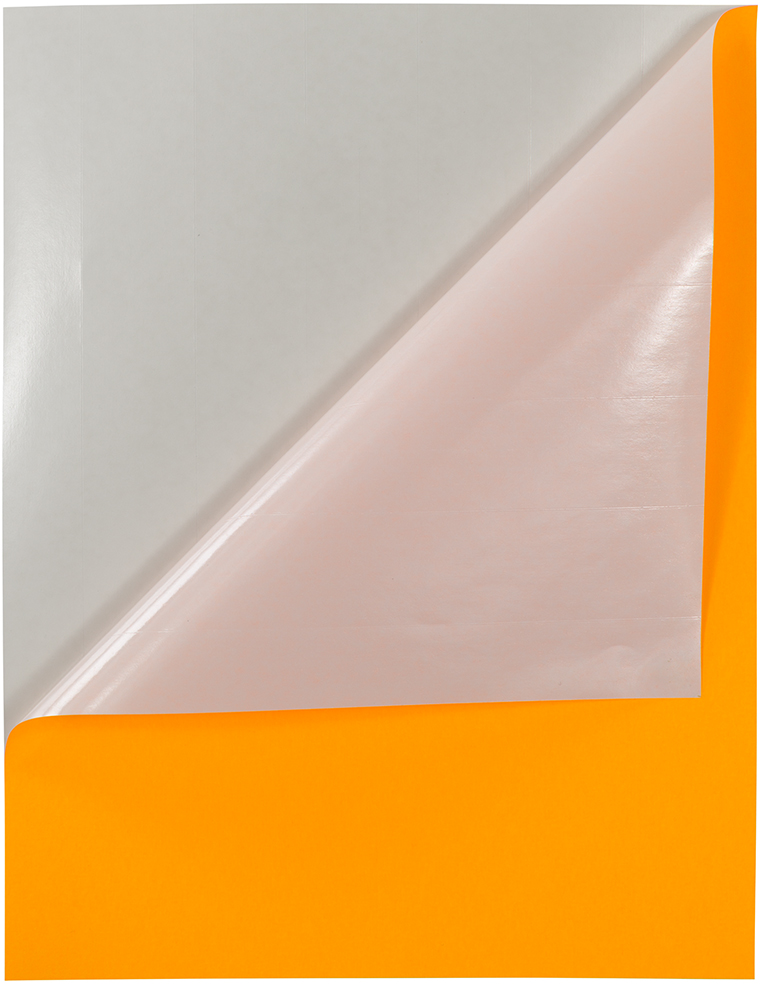 Neon Orange 8 1/2 x 11 Full Sheet Shipping Labels