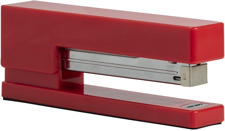 Red Stapler and Tape Dispenser Desk Set