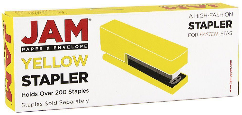 Yellow Stapler and Tape Dispenser Desk Set
